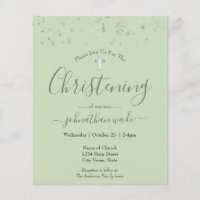 Budget Fancy script Christening Flyer