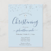 Budget Fancy script Christening Flyer (Voorkant)