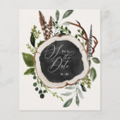 budget farhouse herfst bruiloft aankondiging flyer (Voorkant)