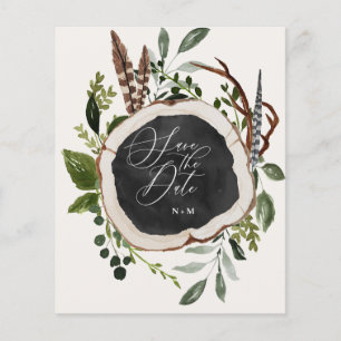 budget farhouse herfst bruiloft aankondiging flyer