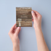 Budget Farmhouse Baby's Breath Wedding Invitation Flyer (Hand)