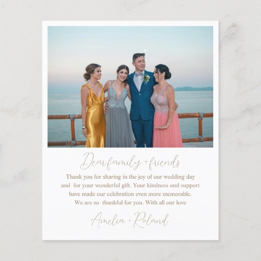 Budget Faux Gold 2 Foto Dank u (Achterkant)