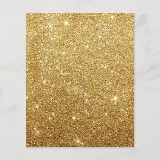 Budget Faux Gold Glitter Multi Photo Kerstmis Flyer (Achterkant)