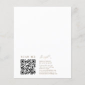 Budget Faux Gold Kalligrafie QR Code Bruiloft (Achterkant)