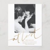 Budget Faux Gold Save the Date Bruiloft (Voorkant)