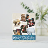 Budget Faux Kraft & Glitter Multi Photo met Kerstm (Staand voorkant)