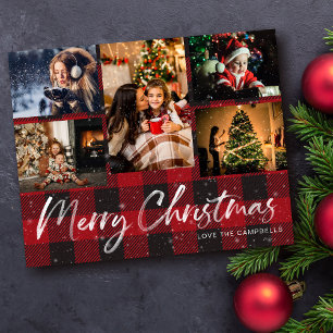 Budget Faux Sneeuw & Buffalo Check 5 Foto Flyer