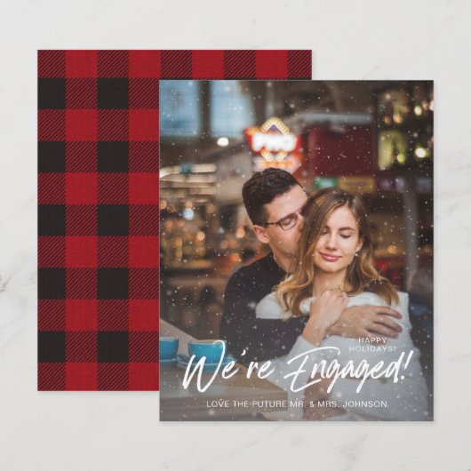 Budget Faux Sneeuw We zijn Engaged V Foto Buffalo (Voorkant / Achterkant)