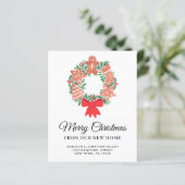 Budget Feestelijke Kerstmis Bewegende aankondiging (Staand voorkant)