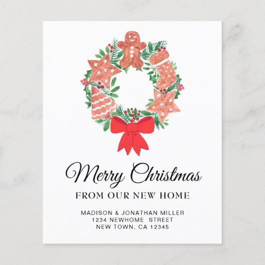 Budget Feestelijke Kerstmis Bewegende aankondiging (Voorkant)