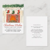 Budget feestelijke kerstvakantie notitiekaartje (Voorkant / Achterkant)