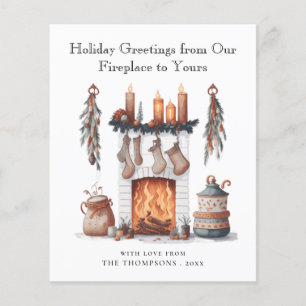 Budget Feestelijke open haard Merry Christmas Kaar