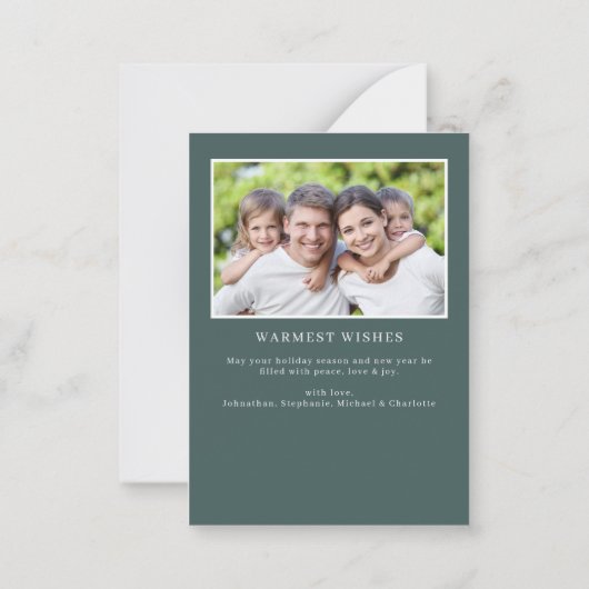 Budget Feestelijke Vrolijke Kerstmis Waterverf Fot Notitiekaartje (Achterkant)