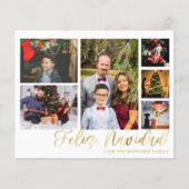 Budget Feliz Navidad Gold 6 Foto Flyer (Voorkant)
