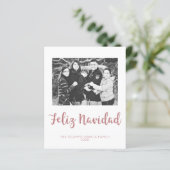 Budget Feliz Navidad Roos Gold Glitter Foto (Staand voorkant)