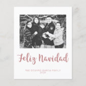 Budget Feliz Navidad Roos Gold Glitter Foto (Voorkant)