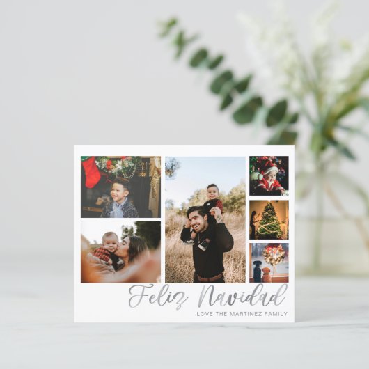 Budget Feliz Navidad Silver 6 Foto (Staand voorkant)