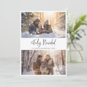 Budget Feliz Navidad Spaanse Kerstmis Fotokaart Feestdagenkaart (Staand voorkant)