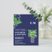 BUDGET Fern Greenery Wedding Invite (Staand voorkant)