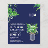 BUDGET Fern Greenery Wedding Invite (Voorkant)