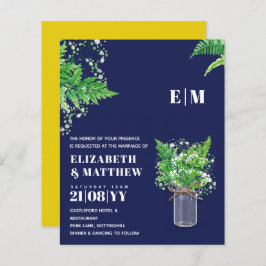 BUDGET Fern Greenery Wedding Invite