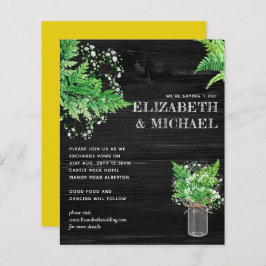 BUDGET Fern Greenery Wedding Invite