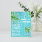 BUDGET Fern Greenery Wedding Invite (Staand voorkant)
