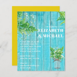 BUDGET Fern Greenery Wedding Invite