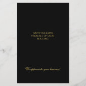 Budget Festive Red Gold Business Holiday Card (Achterkant)