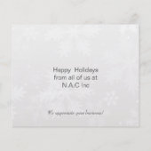 Budget festive Silver Red Business feestdagen Card (Achterkant)