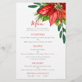 Budget Festive Wedding Poinsettia Foliage Menu (Voorkant)