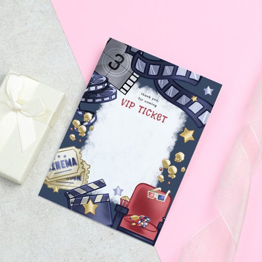 Budget Film Nacht Kinderen Verjaardag Dank u Kaart