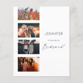 Budget Filmstrip Wees mijn bruidsmeisje Multi Foto (Voorkant)