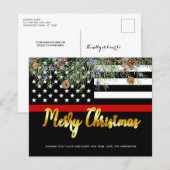 Budget Firefighter Merry kerstBriefkaart (Voorkant / Achterkant)