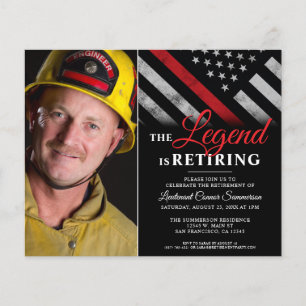 Budget Firefighter Retirement Foto Uitnodiging