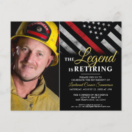 Budget Firefighter Retirement Foto Uitnodiging
