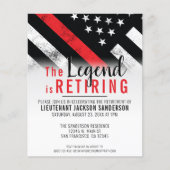 Budget Firefighter Retirement Red Line Fireman (Voorkant)