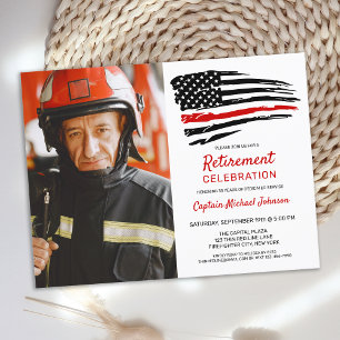 Budget Firefighter Retirement Uitnodiging Foto