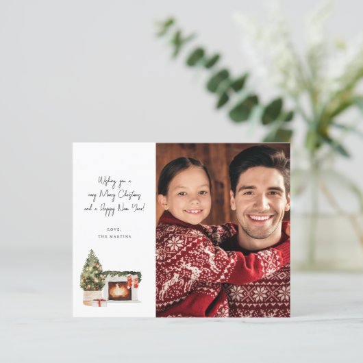 Budget Fireplace kerstnotitie (Staand voorkant)