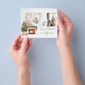 Budget Fireplace Stockings & Kerstboom Foto Flyer (Hand)