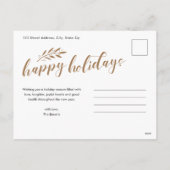 Budget First Kerstbruiloft Photo Holiday Kaart (Achterkant)