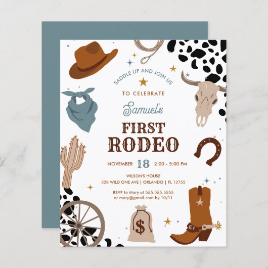 Budget First Rodeo | Western jongetje Eerste Verja (Voorkant / Achterkant)