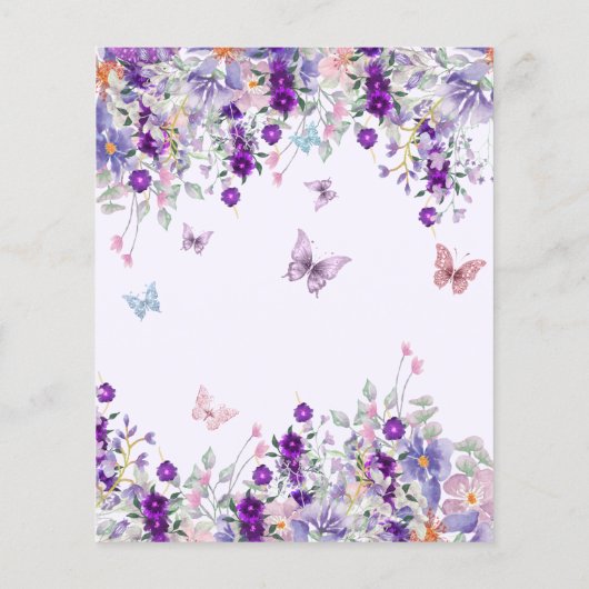 BUDGET Fladder over Vlinder Bloemige Verjaardag (Achterkant)