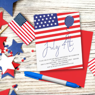 Budget Flag Balloon 4e juli BBQ Uitnodigen