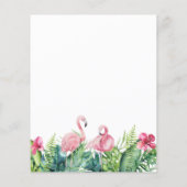 Budget Flamingos Tropical Baby shower Invitation (Achterkant)