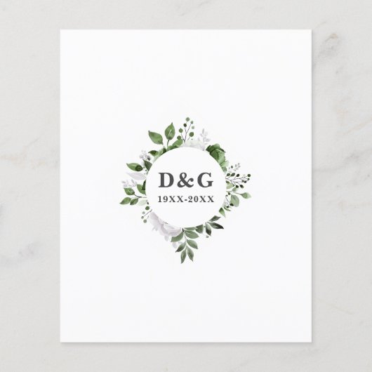 Budget Floral 70e bruiloft Jubileum Uitnodiging (Achterkant)