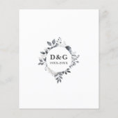 Budget Floral 70e bruiloft Jubileum Uitnodiging (Achterkant)