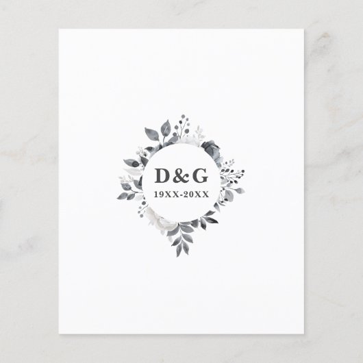 Budget Floral 70e bruiloft Jubileum Uitnodiging (Achterkant)