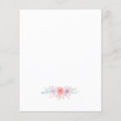 Budget Floral Animal Baby Sprinkle Uitnodiging (Achterkant)