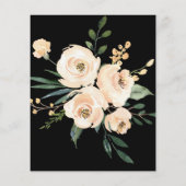 Budget Floral Beige Gold Black Weduwen (Achterkant)